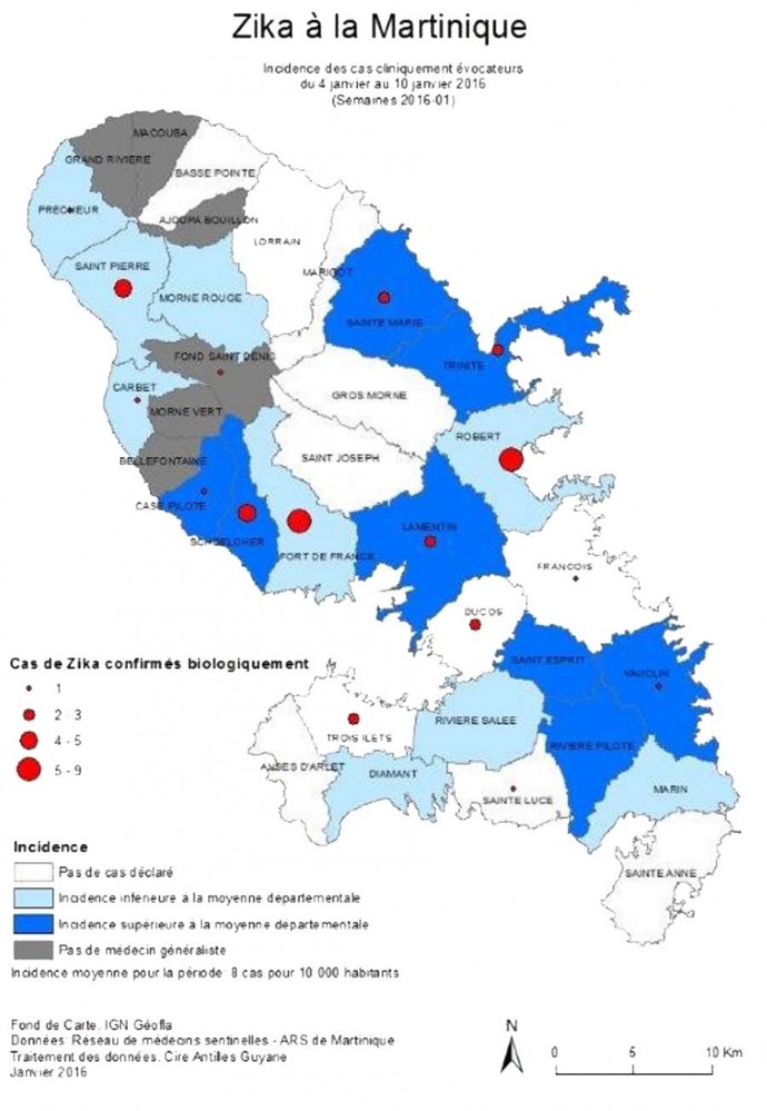 Zika épidémie bien partie Martinique et en Guyane!